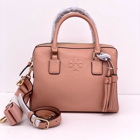 NeW! Tory Burch Thea Web Small Satchel Crossbody - Picture 2 of 15